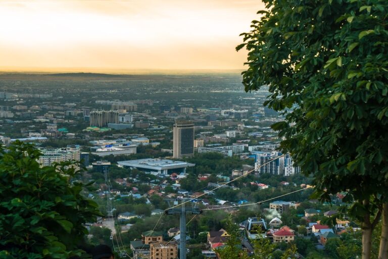View of Almaty City from kok tobe