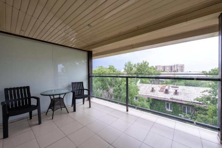 Balcony of Deluxe Terrace in Kazzhol Hotel Almaty