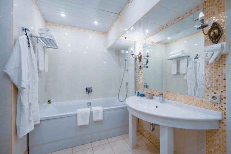 Bathroom of Business suite in Kazzol Hotel Almaty
