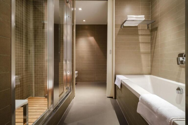 Bathroom of Executive suite in Park hotel Almaty