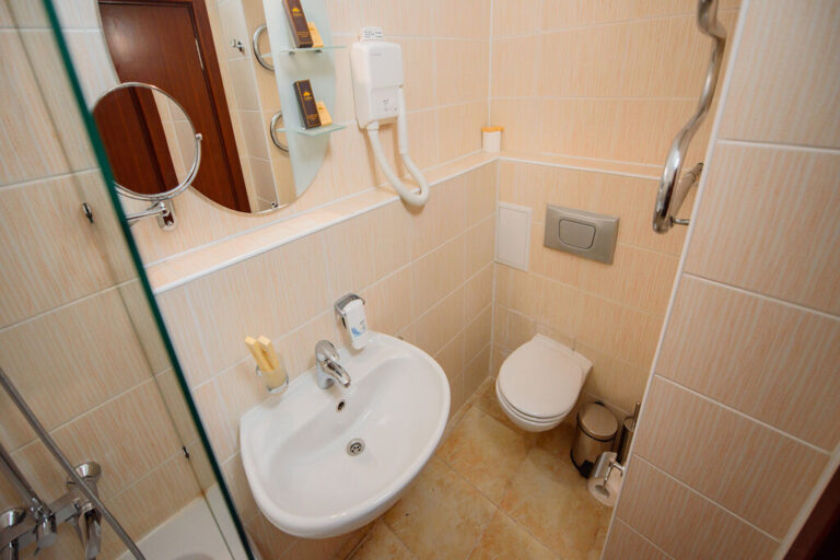 Bathroom of Junior suite in Hotel Kazakhstan