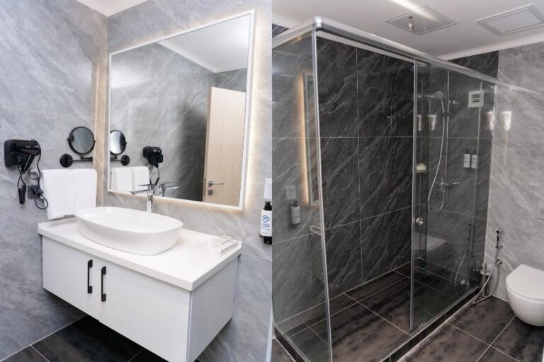 Bathroom of Junior suite in park Dedeman Almaty