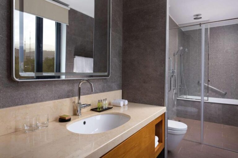 Bathroom of One Bedroom suite in Hilton Almaty