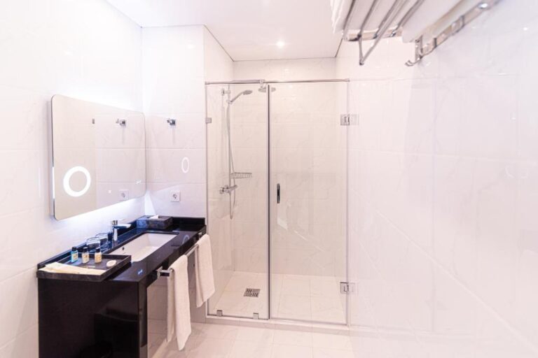 Bathroom of suite in Resident city Hotel Almaty