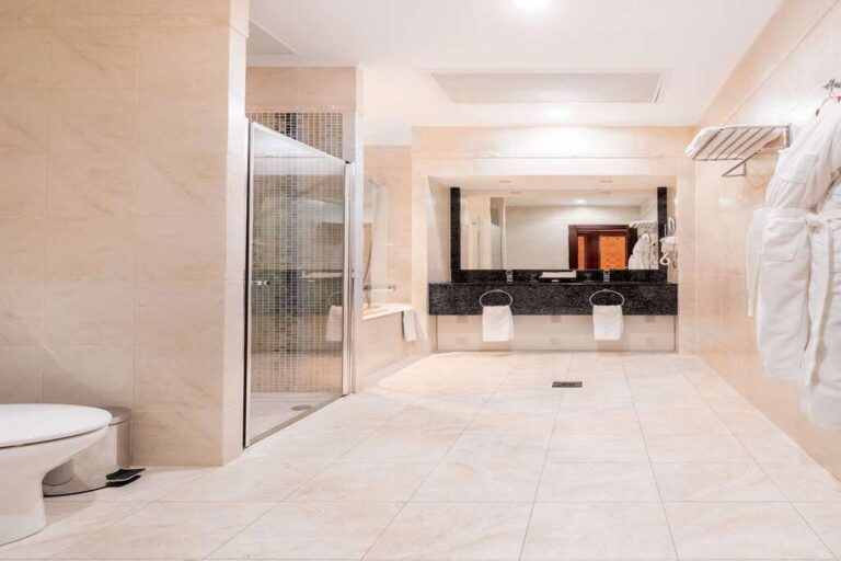 Bathroom of suite in royal tulip Almaty