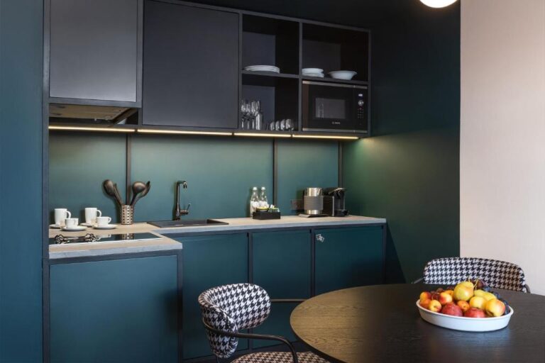 Dining area of Two bedroom apartment in novotel almaty jetisu