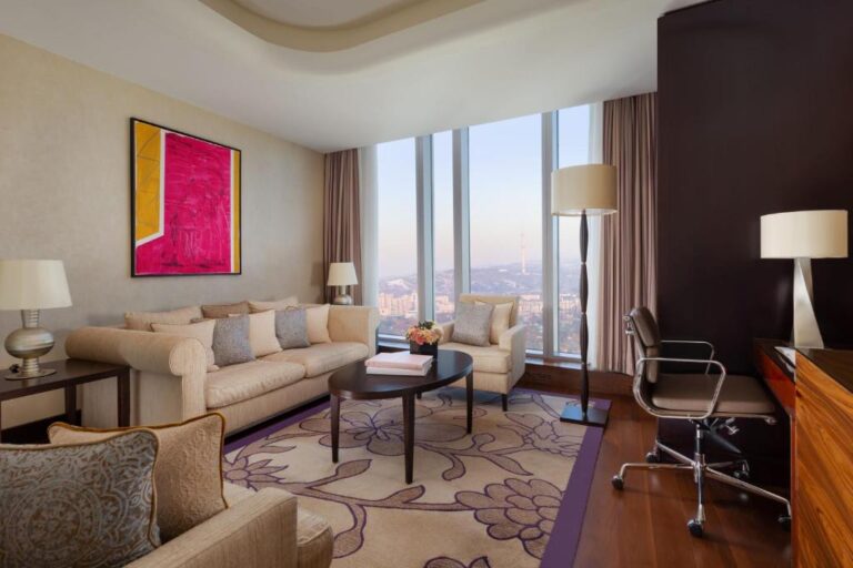 Junior Suite with city view in Ritz Carlton Almaty