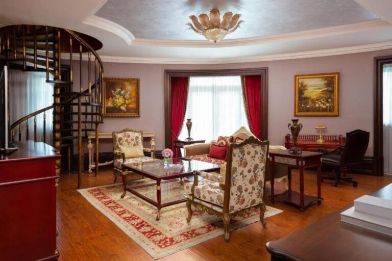 Living Room of Presidential Suite in Rixos Almaty