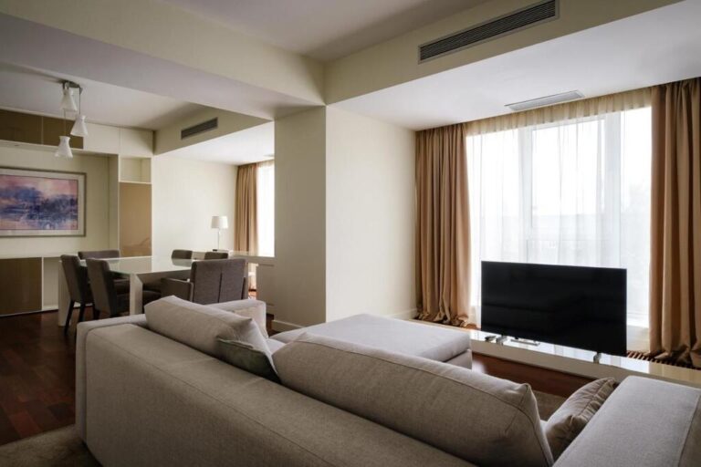Living room of Executive Suite in park hotel Almaty