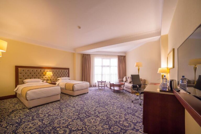 Superior Twin Room with City View in Ramada Almaty