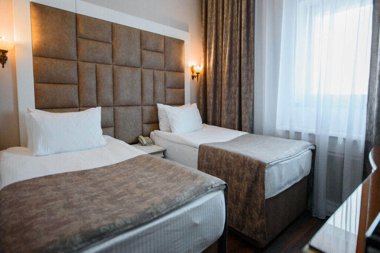 Twin Bed of junior suite in Hotel Kazakhstan