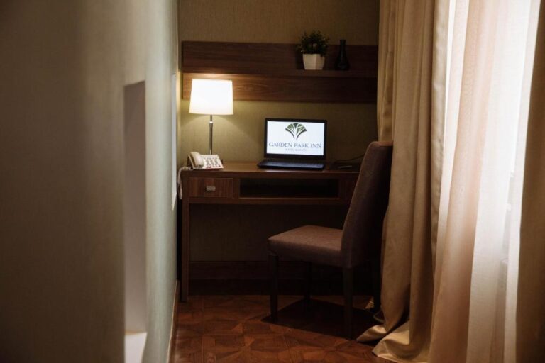 work Desk of Garden luxe room in Garden Park Inn Almaty